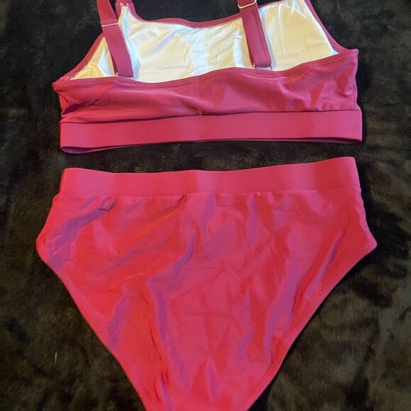 Burgundy dark red new without tags bikini swimsuit size‎ medium - Picture 8 of 9